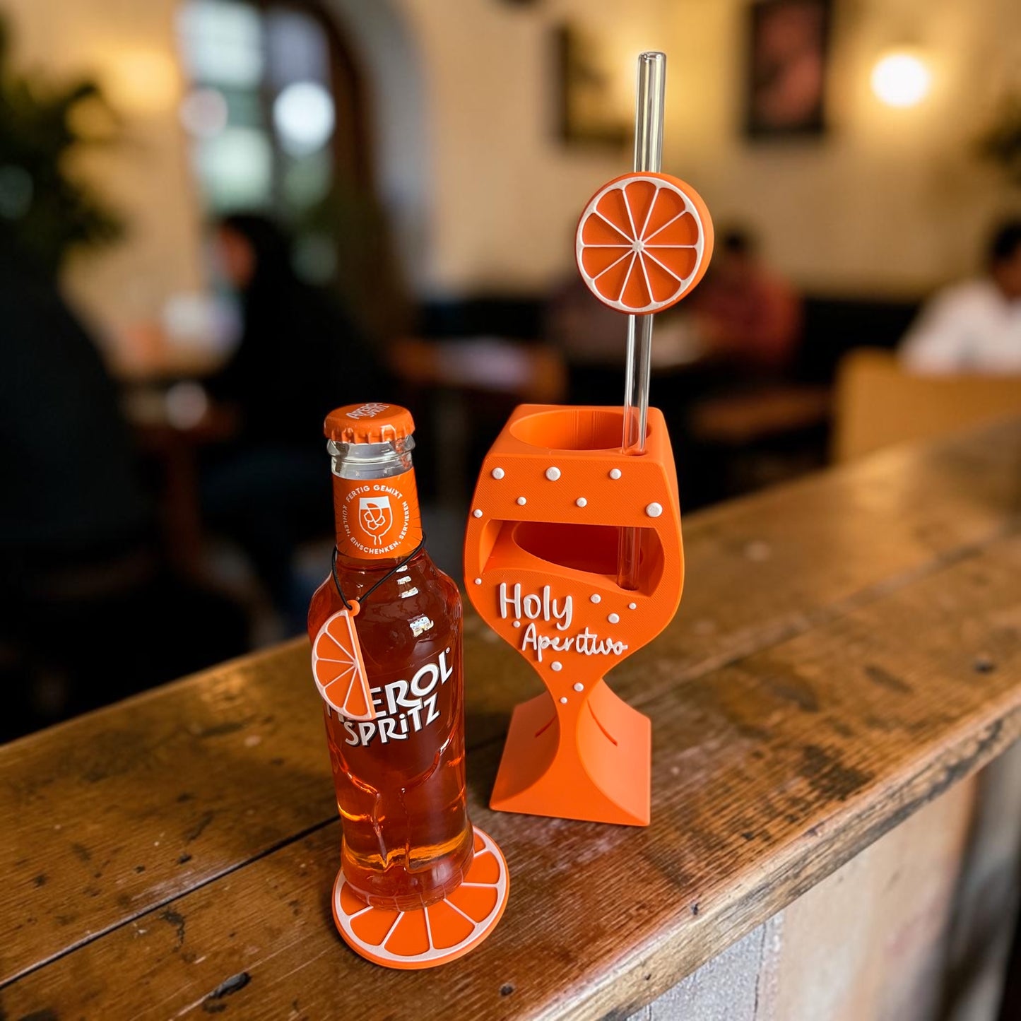 🍊Aperitif Flaschenhalter „Holy Aperitivo“ – 3D Druck Set mit Zubehör
