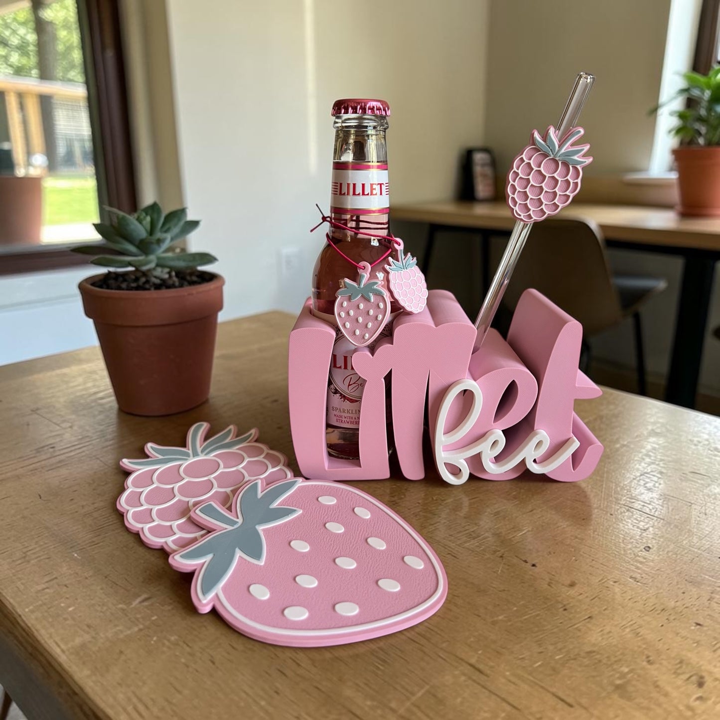 🍓Wildberry Flaschenhalter „Lillet-Fee“ – 3D Druck Set mit Zubehör