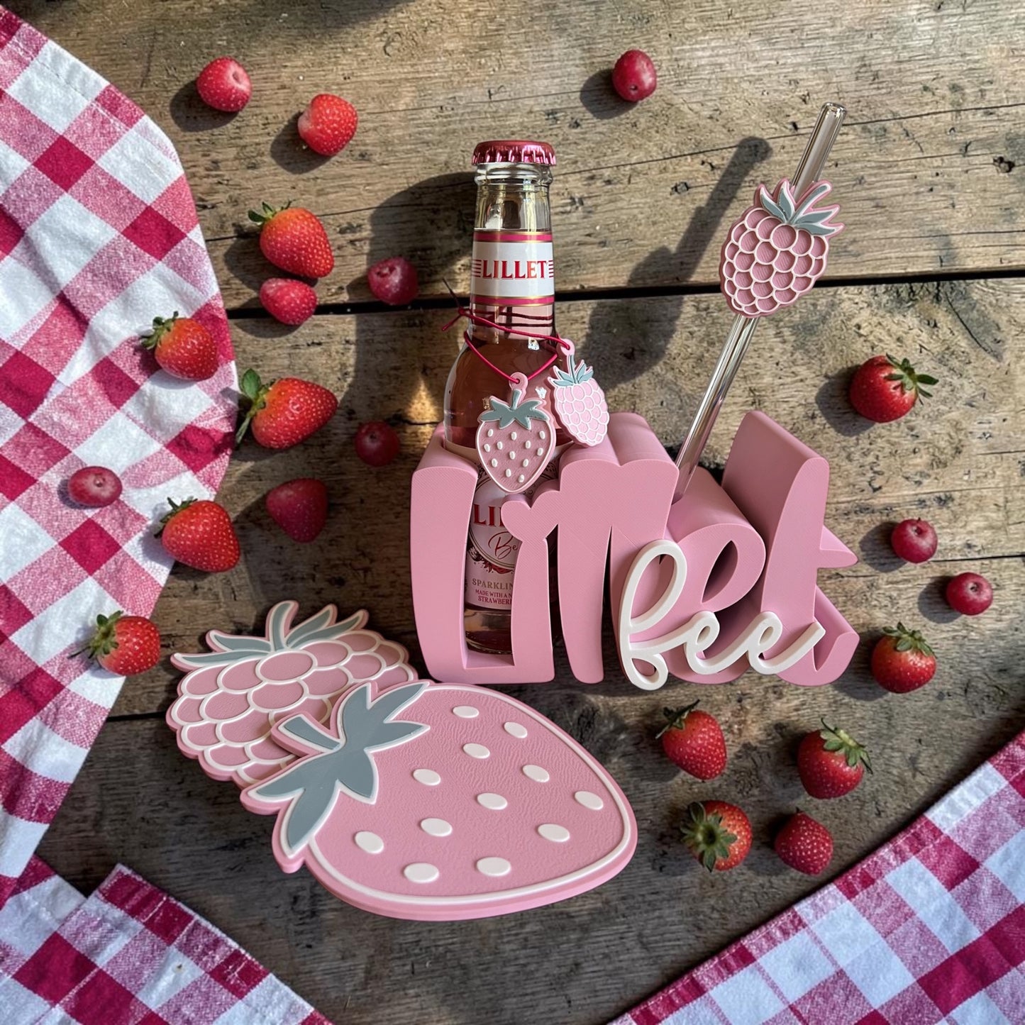 🍓Wildberry Flaschenhalter „Lillet-Fee“ – 3D Druck Set mit Zubehör